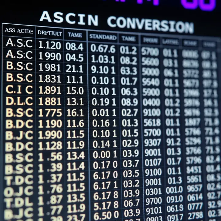 ASCII to Binary Conversion Guide with Tables