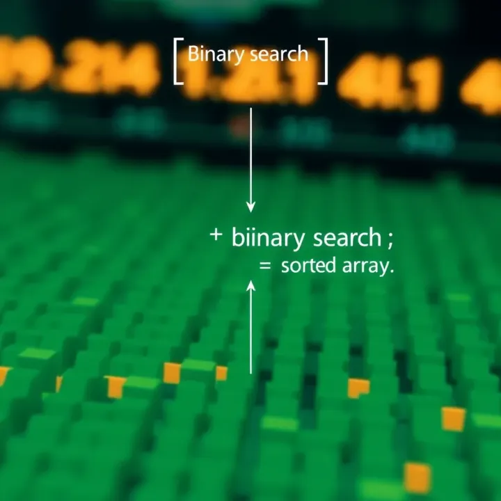 Diagram illustrating the binary search algorithm dividing a sorted array to find a target value