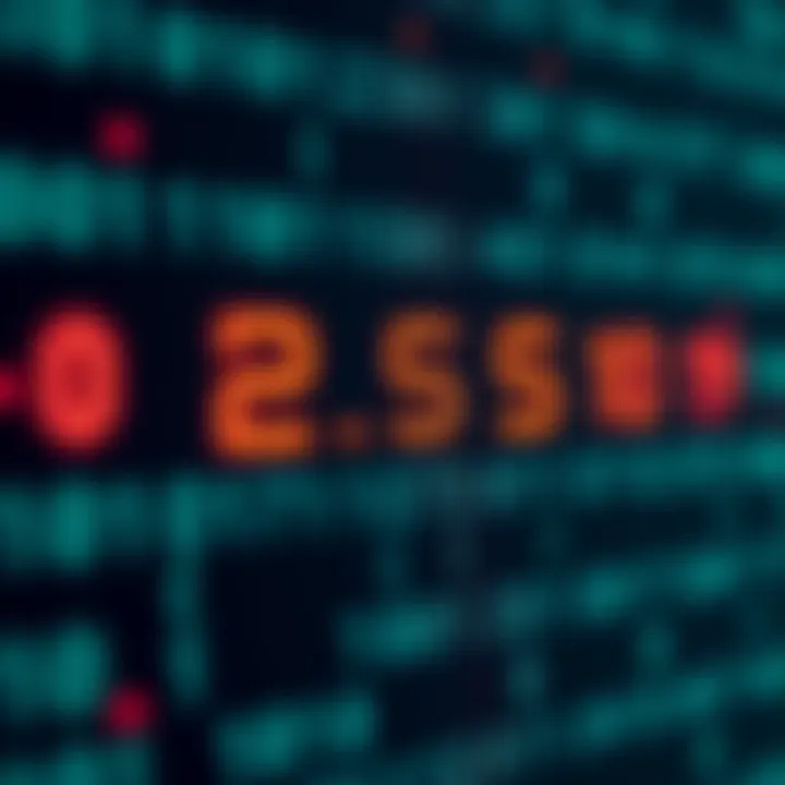 Diagram showing the binary digits that form the highest value in an eight-bit system