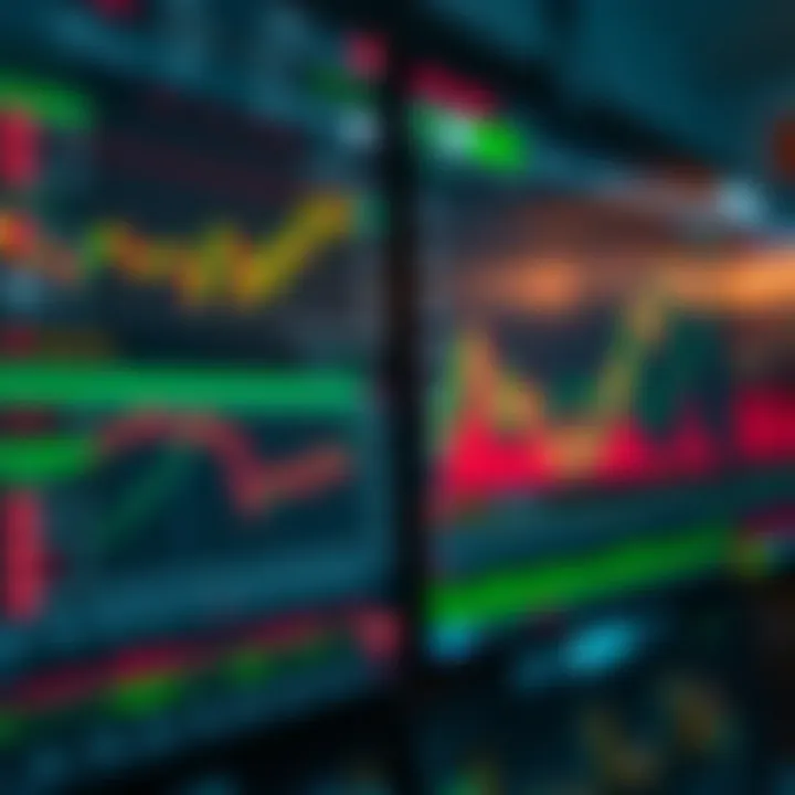 Overview of forex trading platforms with charts and currency symbols