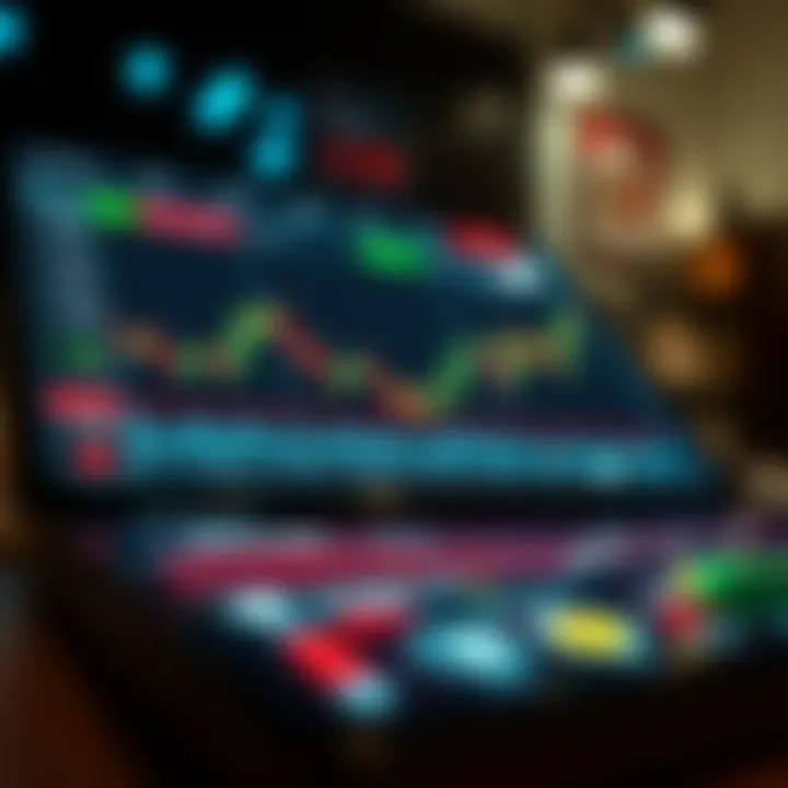 User interface of a forex trading app showing currency charts and trading options