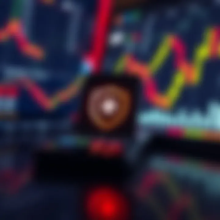 Mobile Forex Trading with Emphasis on Security and Market Analysis Illustration of mobile phone with security shield symbol and forex market graphs