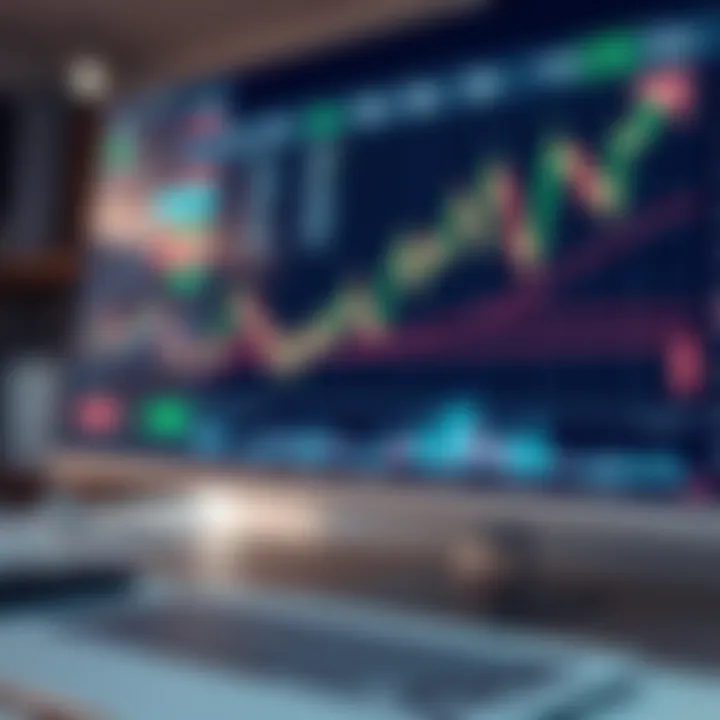 Illustration of a modern digital forex trading interface with charts and graphs