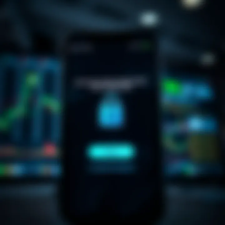 Security Features and Compliance in Pakistani Stock Trading Apps Secure login screen of a stock trading app emphasizing encryption and regulatory compliance