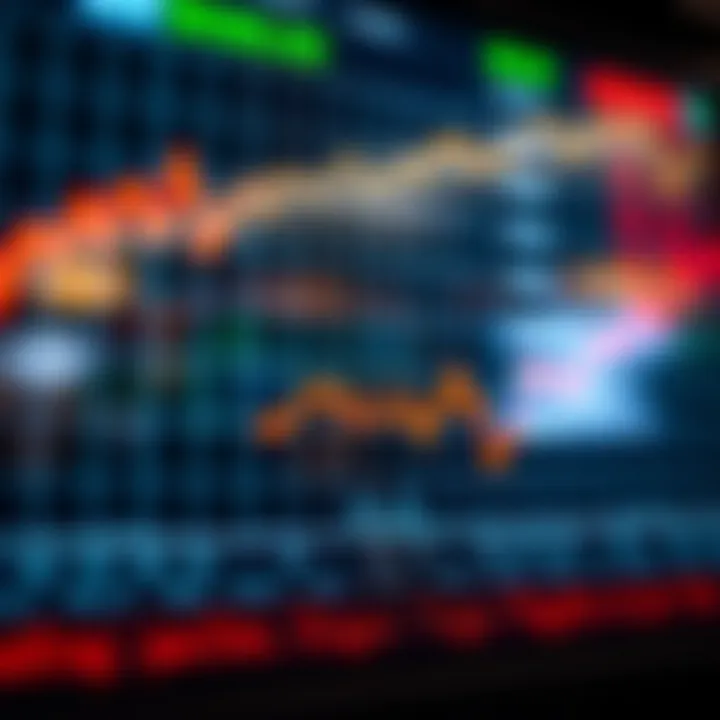 Graph depicting the fluctuating currency exchange rates in forex trading