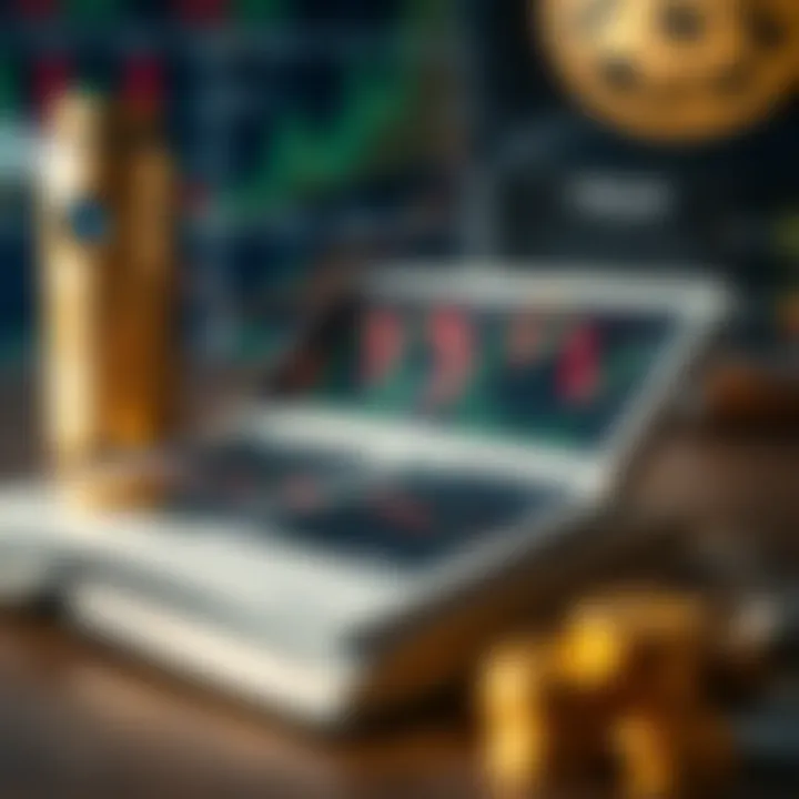 Crypto Trading Strategies and Risk Management in PDF for Pakistan Open book showing cryptocurrency market graphs and trading strategies
