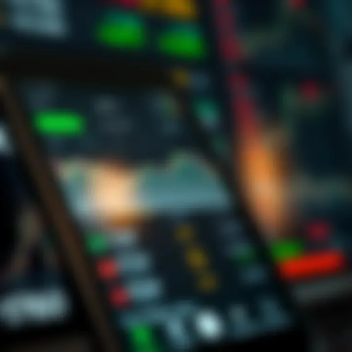 User interface of a popular stock trading application showing live market data and trading options