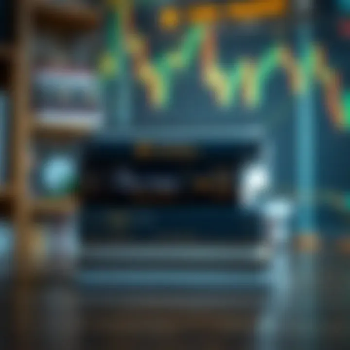 Stack of crypto trading books with a digital currency chart overlay
