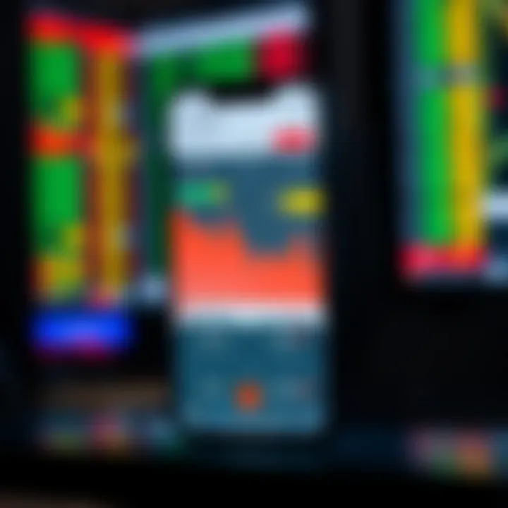 User-friendly interface of a mobile trading application displaying market charts and key trading features