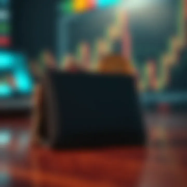 Conceptual illustration of secure digital wallet and risk management in cryptocurrency trading