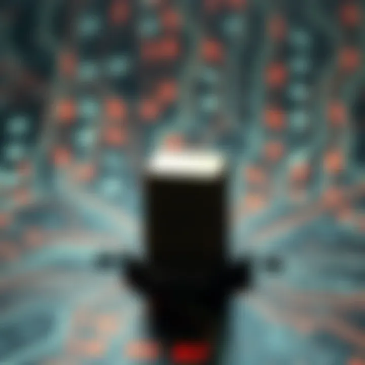 Conceptual representation of overflow in binary arithmetic with digital circuits background