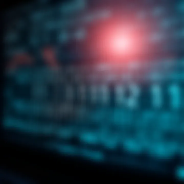 Diagram illustrating binary number system with bits representing values of zero and one