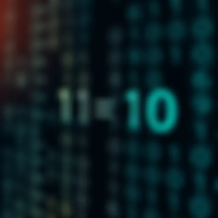 Illustration of binary arithmetic with addition of binary numbers
