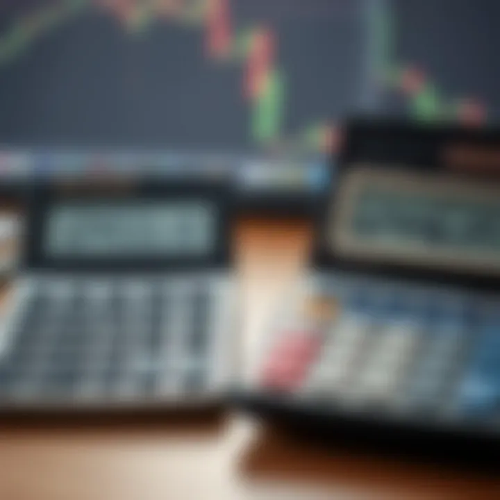 Comparison of manual and digital binary calculators displaying calculations