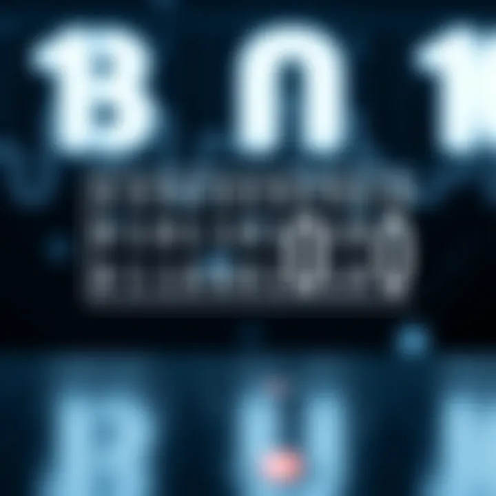 Diagram illustrating the binary numeral system showing bits and how they represent digital data