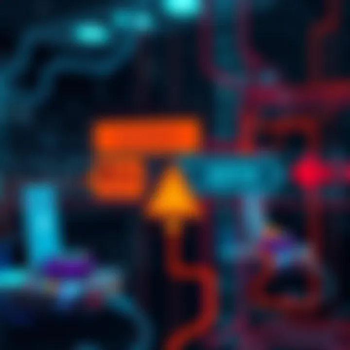 Graphic showing data flow in digital communication with error detection mechanisms highlighted