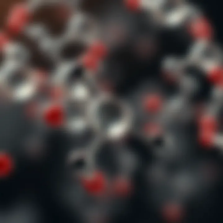 Molecular structure of hydrogen chloride showing the bond between hydrogen and chlorine atoms