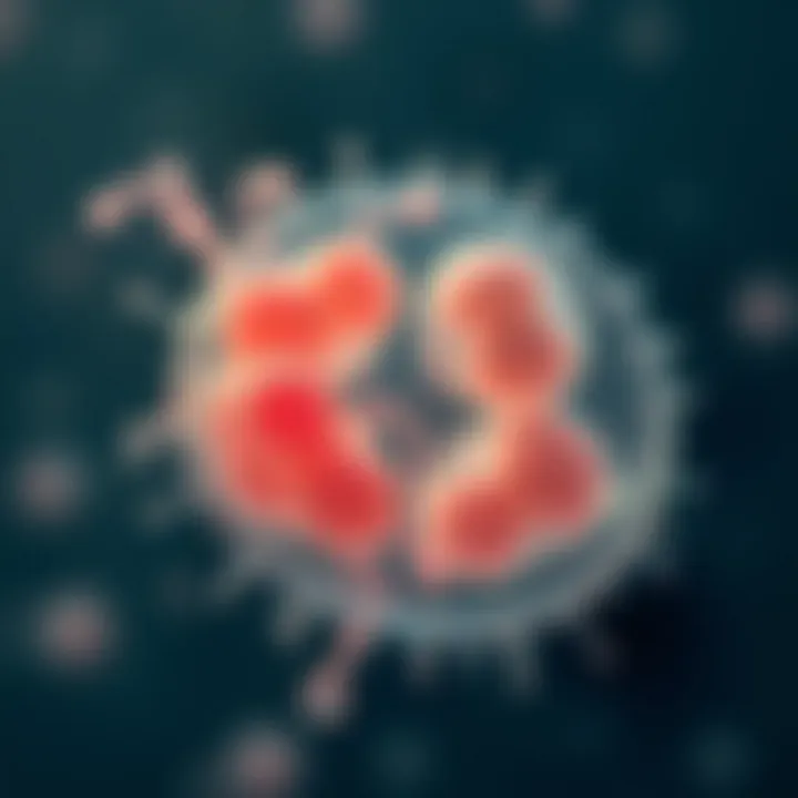 Single-Celled Organisms Multiplying via Binary Fission Microscopic view of single-celled organisms undergoing reproduction through binary fission