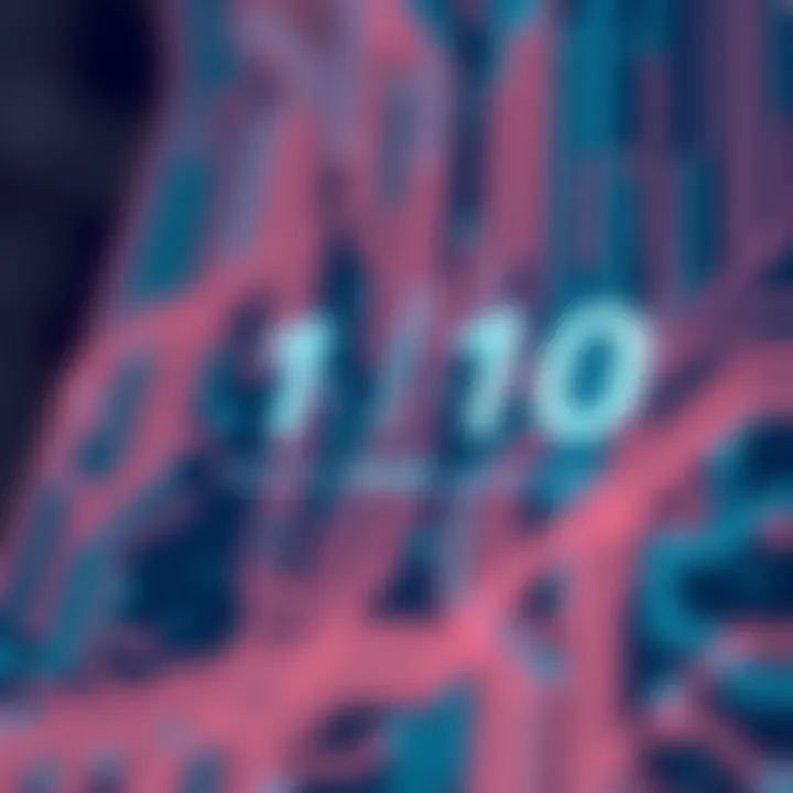Visual representation of binary division algorithm showing dividend, divisor, quotient, and remainder in a digital circuit style