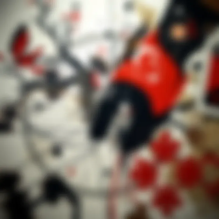 Abstract artwork depicting the clash and harmony between dualistic elements in cultural and philosophical contexts