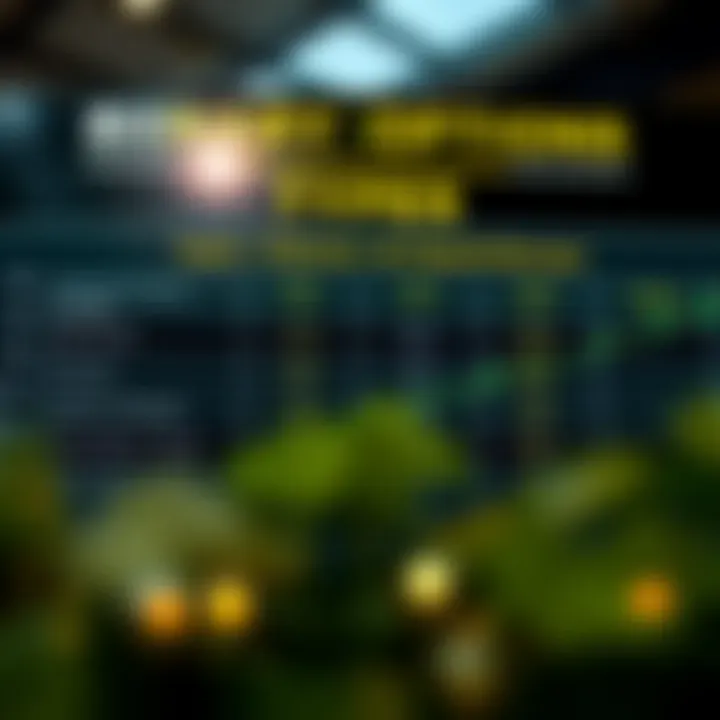 Chart displaying types of bonuses and associated terms for binary options trading