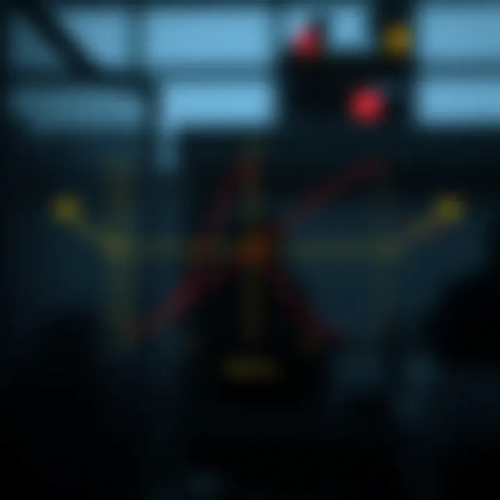 Graphical illustration of a binary phase diagram showing temperature versus composition with labeled phase regions