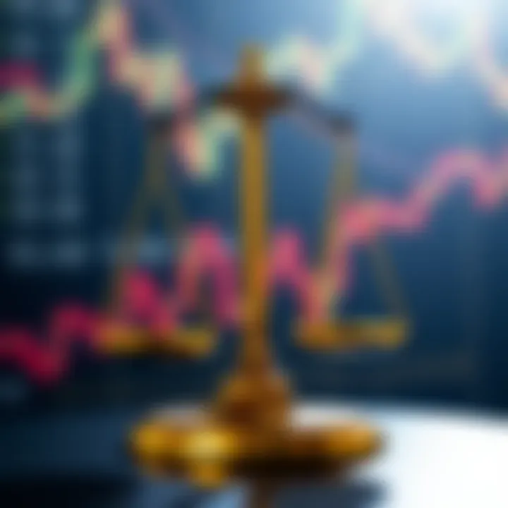 Illustration of a balance scale symbolizing risk and reward in financial trading