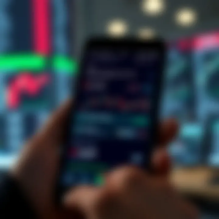 Smartphone screen showing active Forex trading WhatsApp group chat with market charts and tips