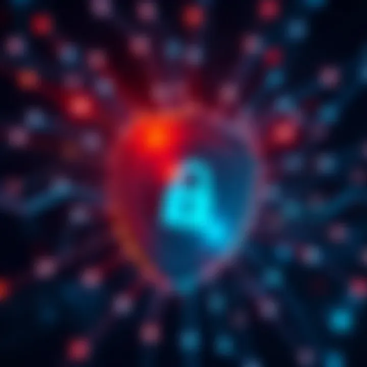 Security shield with blockchain connections representing security and regulatory challenges in crypto trading