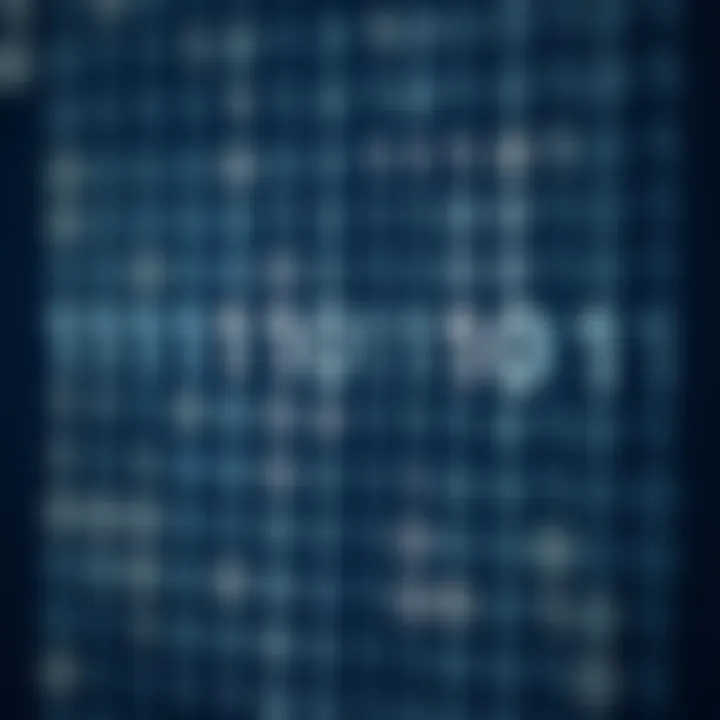 Diagram illustrating the binary numeral system with zeroes and ones arranged in a pattern