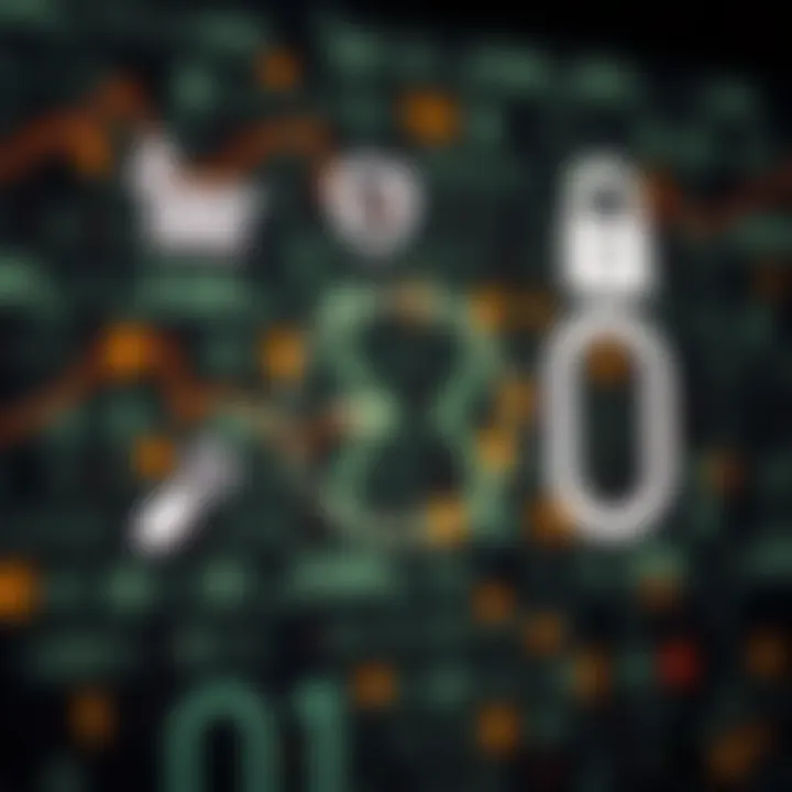 Binary Code Influences in Technology and Cultural Contexts Conceptual graphic showing the integration of binary code in technology and everyday cultural symbols