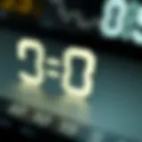 Visual representation of binary subtraction using borrow technique