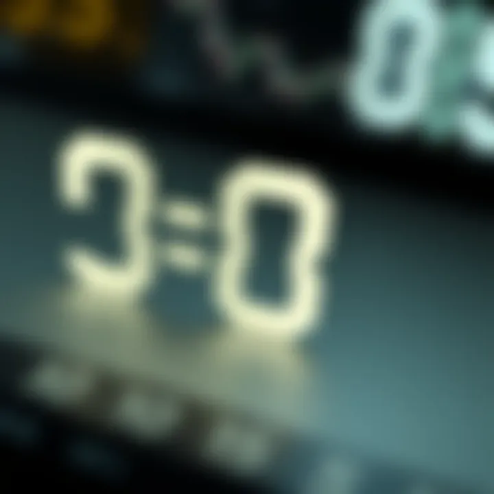 Visual representation of binary subtraction using borrow technique