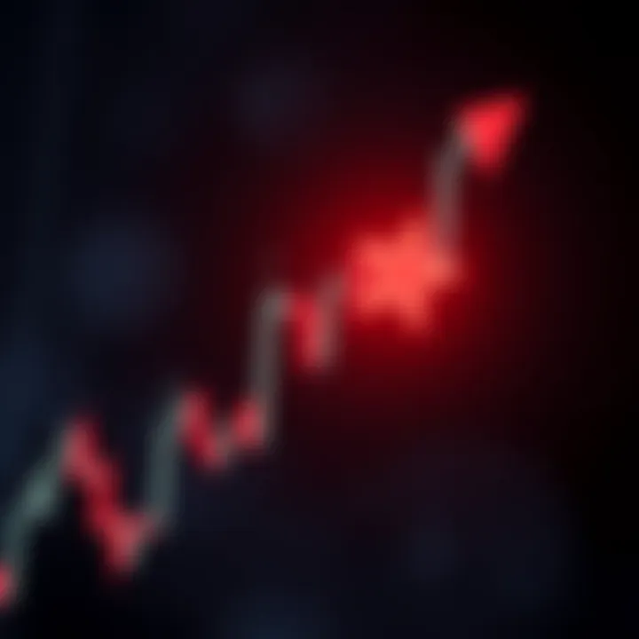 Visualization of a bearish shooting star candlestick indicating possible price decline