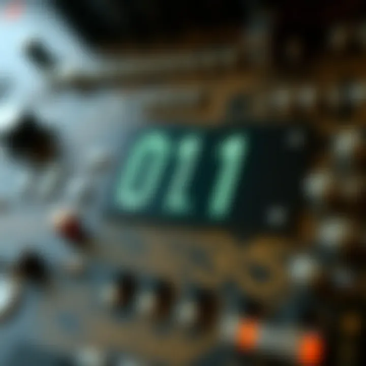Circuit schematic illustrating binary addition in digital electronics