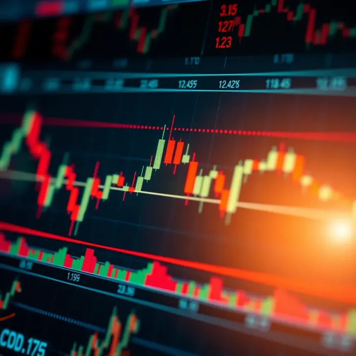 Trading chart illustrating practical application of advanced candlestick patterns in market analysis and decision making