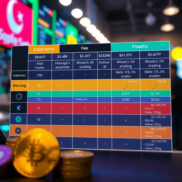 User Experience and Fee Comparison of Crypto Exchanges in Pakistan Comparison chart showing user-friendly interfaces and fee structures of popular crypto exchanges in Pakistan