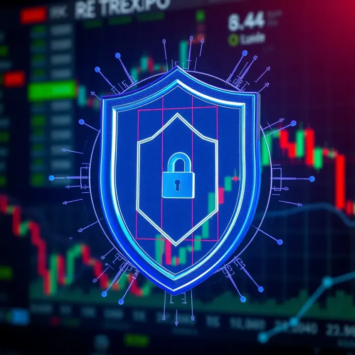Regulatory Protection in Forex Trading Platforms Illustration of regulatory shield protecting financial transactions in forex trading