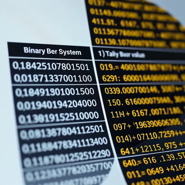Comparison of Binary and Decimal Number Systems Comparison chart of binary and decimal number systems illustrating different base values