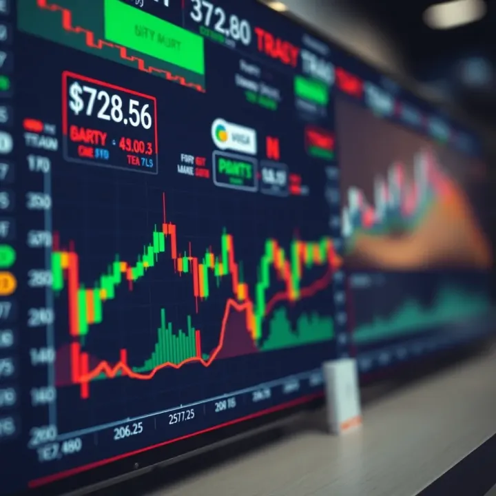 Graph illustrating forex trading strategies with currency pairs and market trends relevant to Pakistani traders