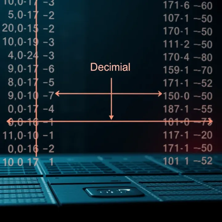 Diagram illustrating the relationship between decimal and binary number systems