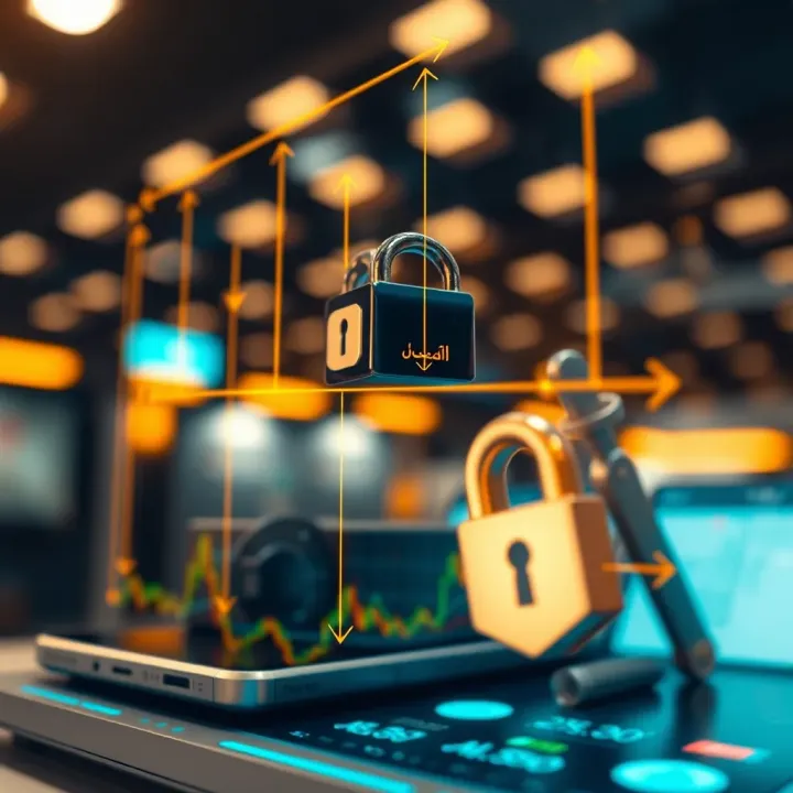 Illustration of secure digital transactions symbolizing safety in online stock trading platforms