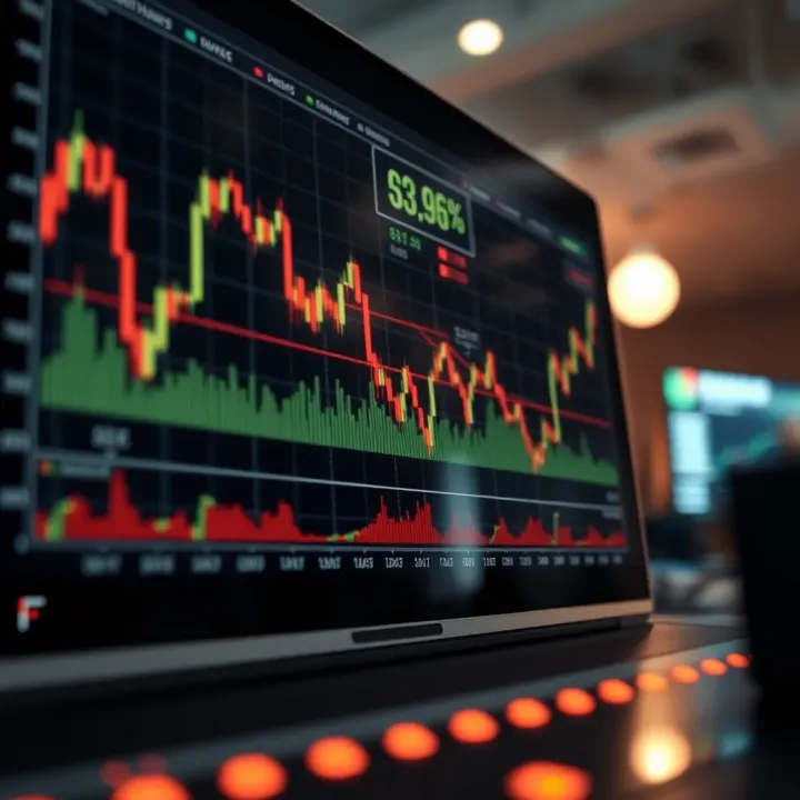 Chart illustrating risk management techniques in binary options trading