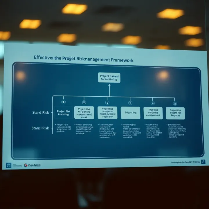 Comprehensive Project Risk Management Framework Flowchart illustrating the stages of project risk management from identification to monitoring