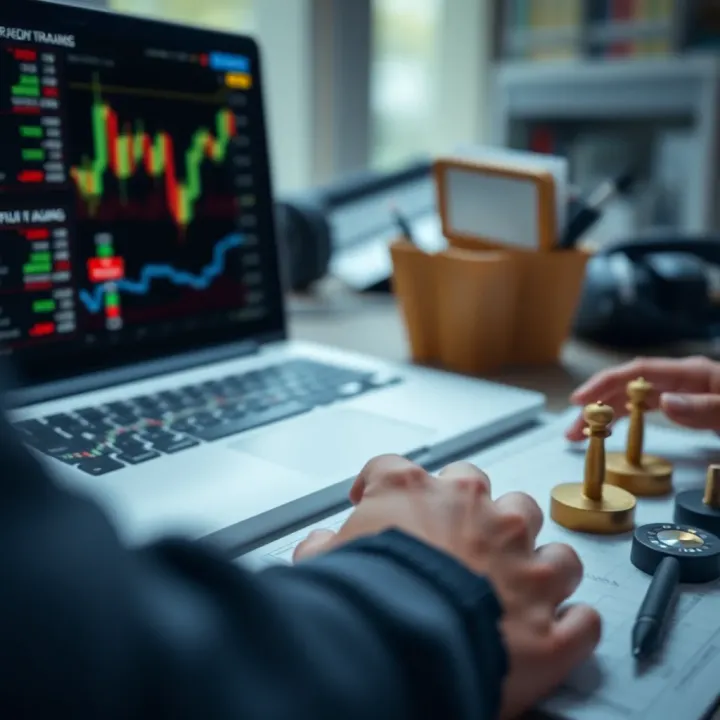 Illustration of forex trading strategies and risk management tools