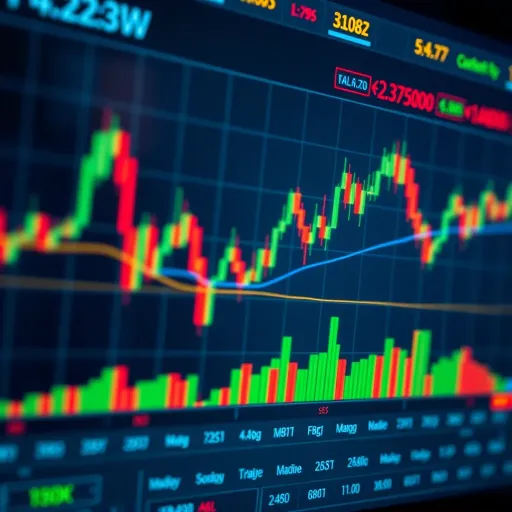 Forex Trading Chart with Analytical Tools Interactive forex trading chart displaying currency pair trends and key technical indicators