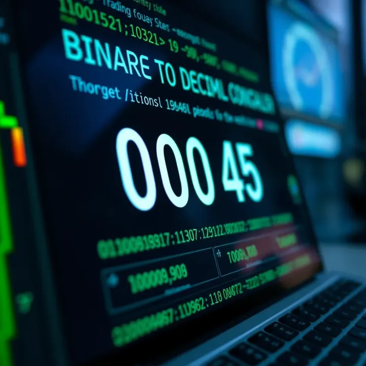 Screenshot of an online tool for converting binary numbers to decimal format