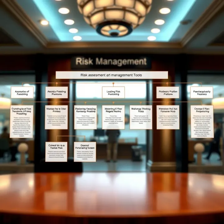 Risk Assessment and Management Tools in Banks Flowchart depicting methods and tools used for assessing and managing banking risks within regulatory frameworks