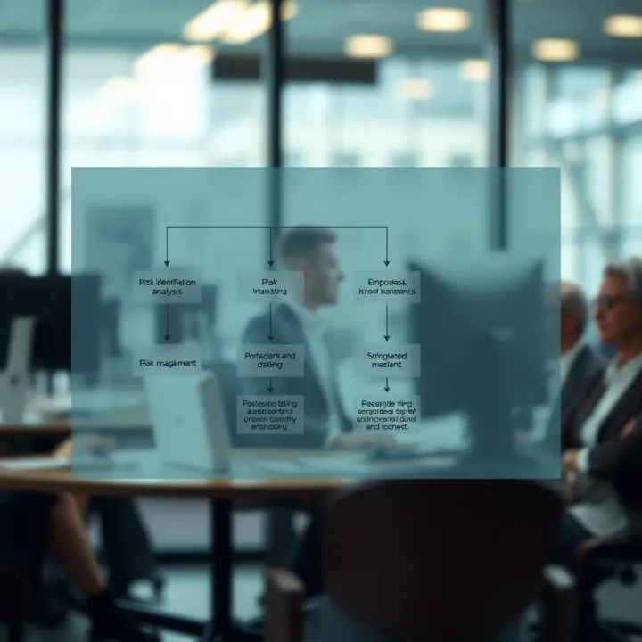 Flowchart illustrating stages of risk identification, analysis, and control in a business environment