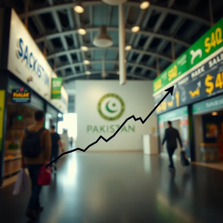 Illustration showing the impact of exchange rate changes on businesses and consumers in Pakistan